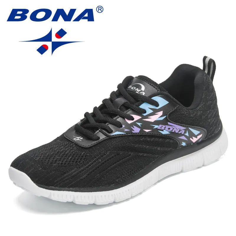 BONA 2023 New Designers Soft Running Shoes Lightweight Breathable Sneakers Man Jogging Walking Athletic Training Shoe Mansculino