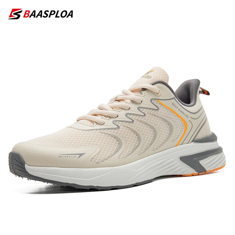 Baasploa Men's Walking Shoes 2025 Summer Outdoor Mountain Training Sneakers Male Casual Lightweight Mesh Breathable Shoes