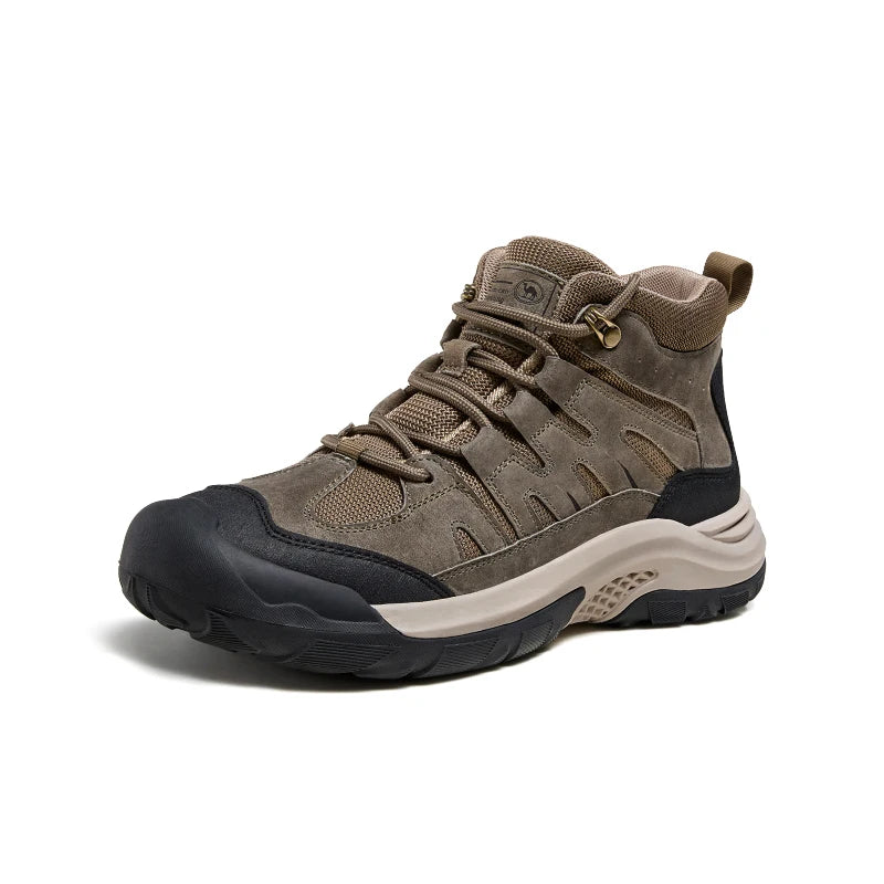 GOLDEN CAMEL Hiking Shoes Thick-Soled Men's Winter Boots Mid-top Trekking Shoes for Men 2024 New Casual Climbing Non-slip