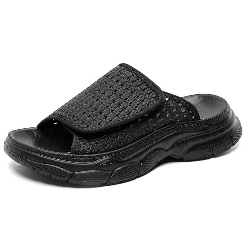STRONGSHEN Men Slippers Summer Fashion Sports Beach Shoes for Men Breathable Men Sandals Open Toed Slippers Zapatillas De Hombre