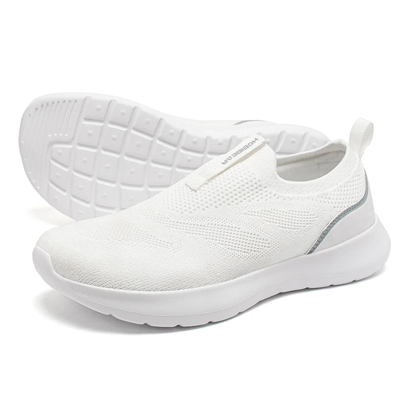 HOBIBEAR Unisex Running Shoes Wide Toe Comfortable Non Slip Sneakers Mesh Breathable Slip On Walking Shoes