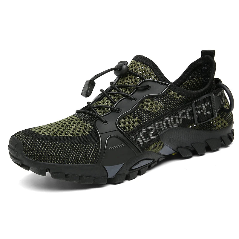Plus Big Size 50 51 52 53 Mens Non-leather Casual Mesh Shoes Summer Breathable River Tracing Water Shoes Outdoor Hiking Trekking