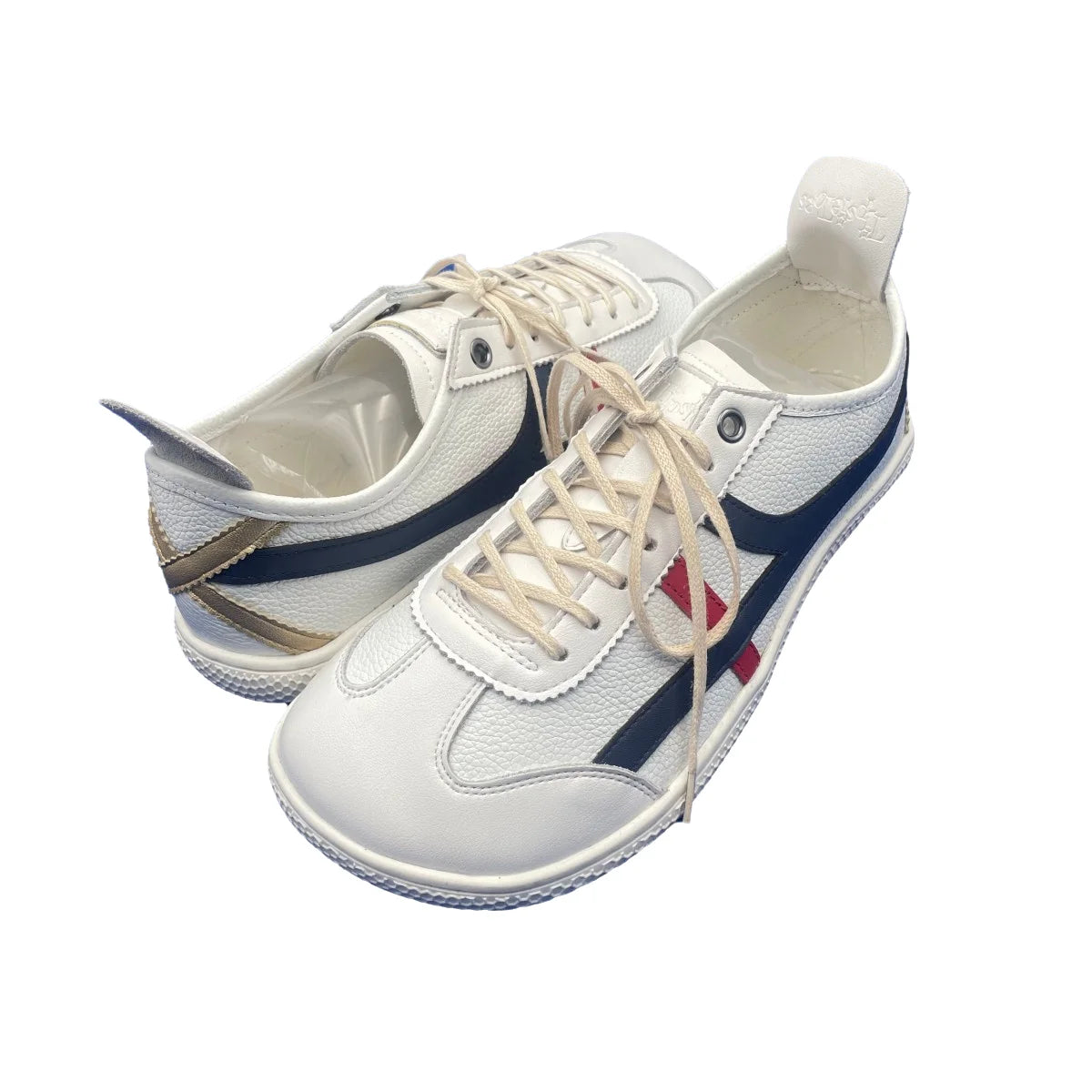 Tipsietoes Sprinng Autumn Genuine Leather Barefoot Sneaker Women Flat Soft Thin Out Sole Zero Drop Wider Toe Box Light Weight