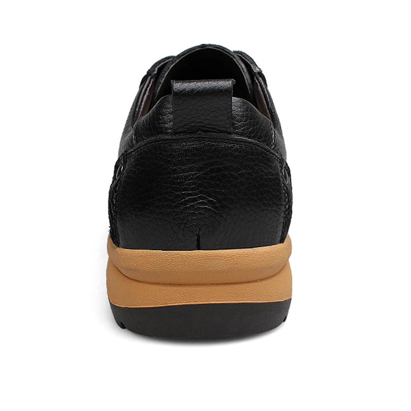 Mens Lace Up Leather Shoes Oxfords Outdoor Casual Hiking Trekking Plus Big Size 50 51 52 53 54