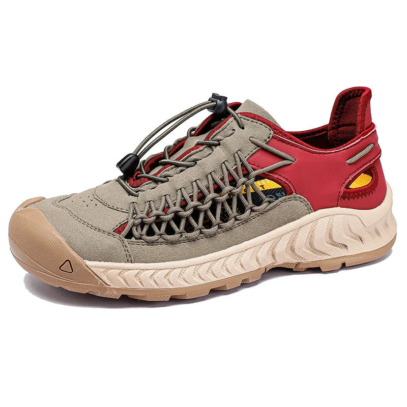 STRONGSHEN Men Casual Shoes Hollow Out Breathable Sneakers Non slip Walking Shoes Treking Footwear Trainers Sandalias Hombre