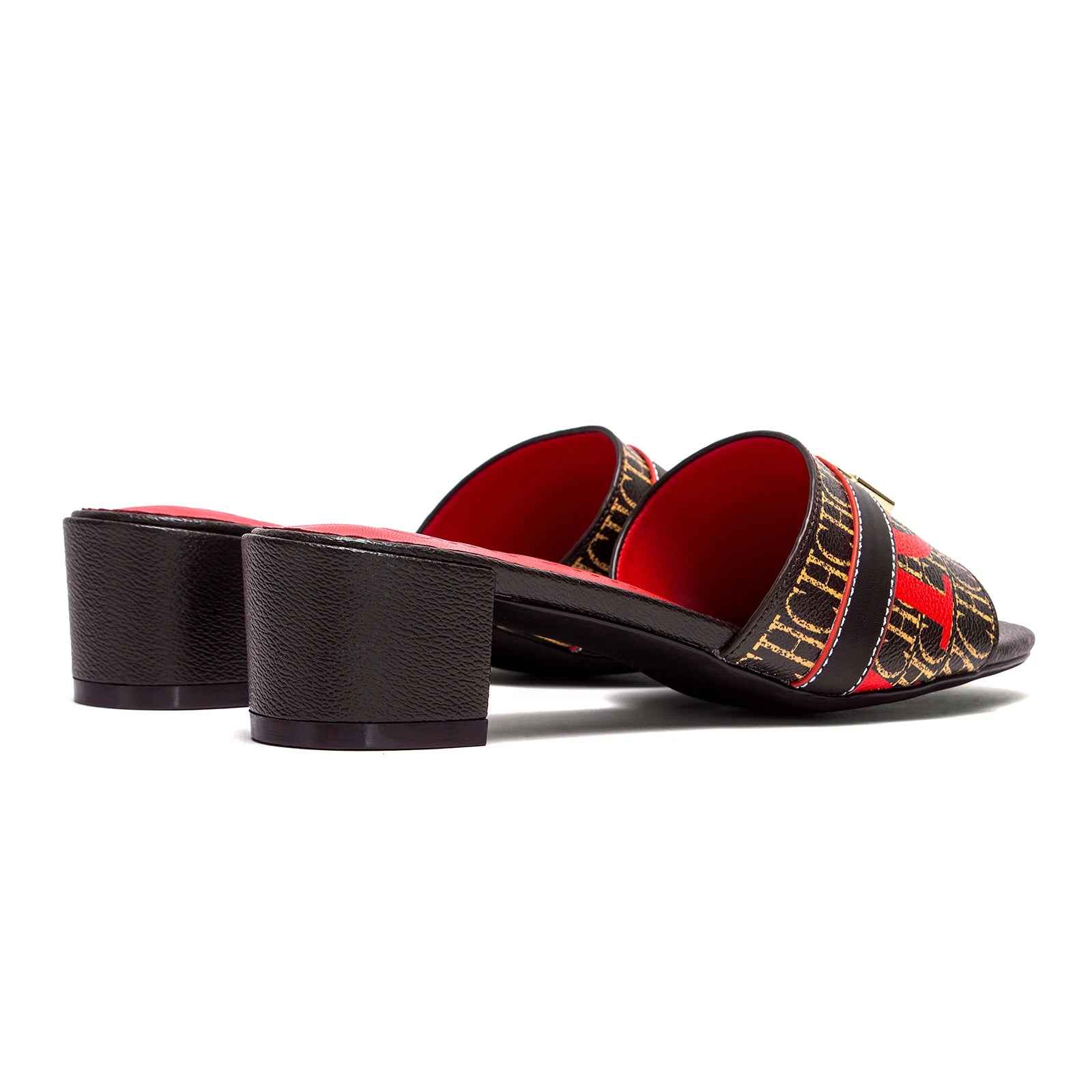 Middle Heel Slippers Luxury Brand Women's Shoes Retro Design 2025 Summer New