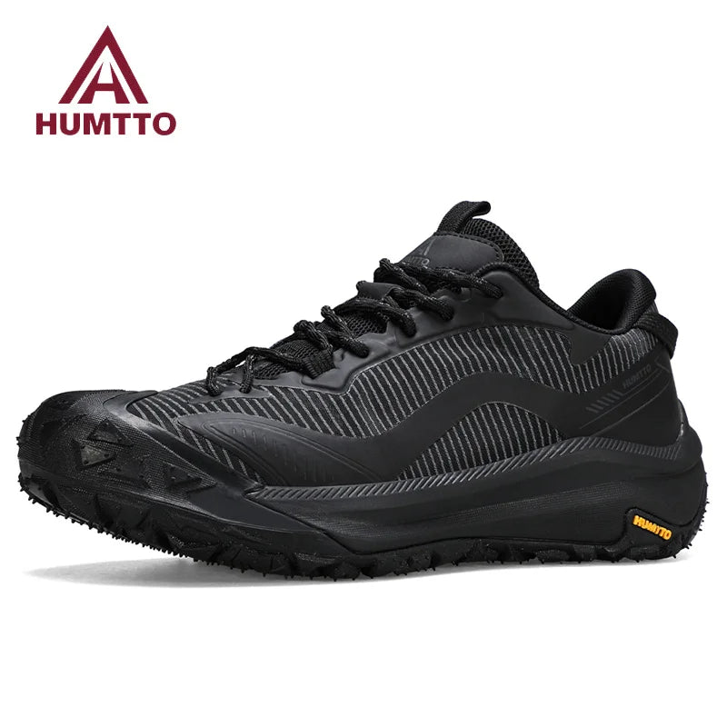 HUMTTO Chaussures de randonnée respirantes pour hommes, chaussures de sport d'extérieur antidérapantes pour hommes, baskets de marche de sécurité en cuir pour hommes