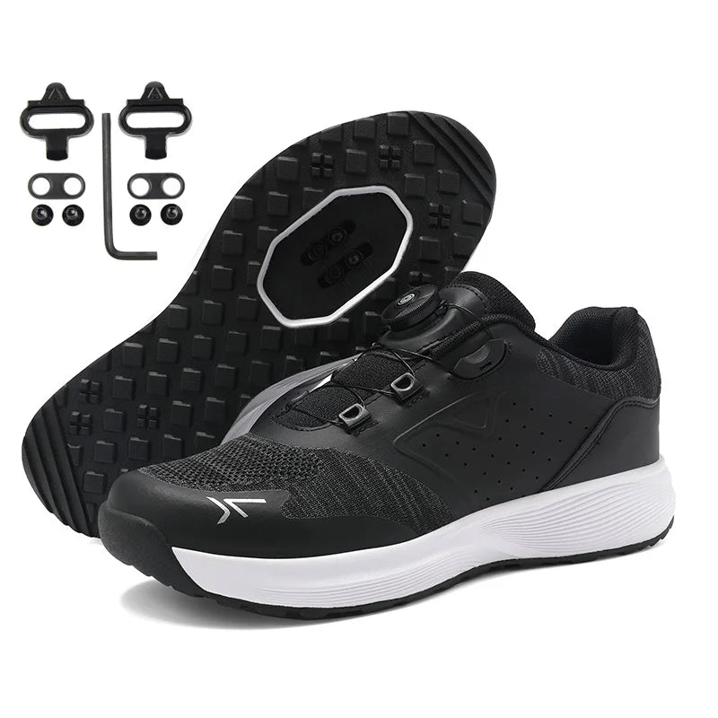 mtb cycling shoe Flat pedal bicycle shoes clit Man cleat shoes bicycle Mountain Bike Shoe Racing Lock Footwear Cycling sneaker