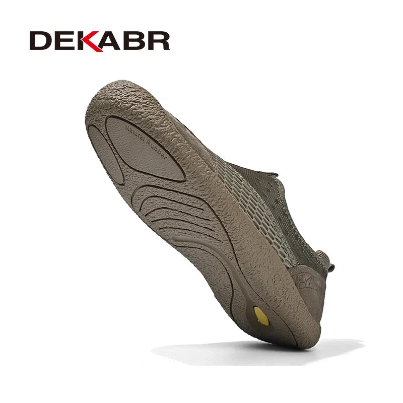 DEKABR Male Casual Shoes Breathable Mesh Summer Comfortable Non-Slip Rubber Outsole Shoes