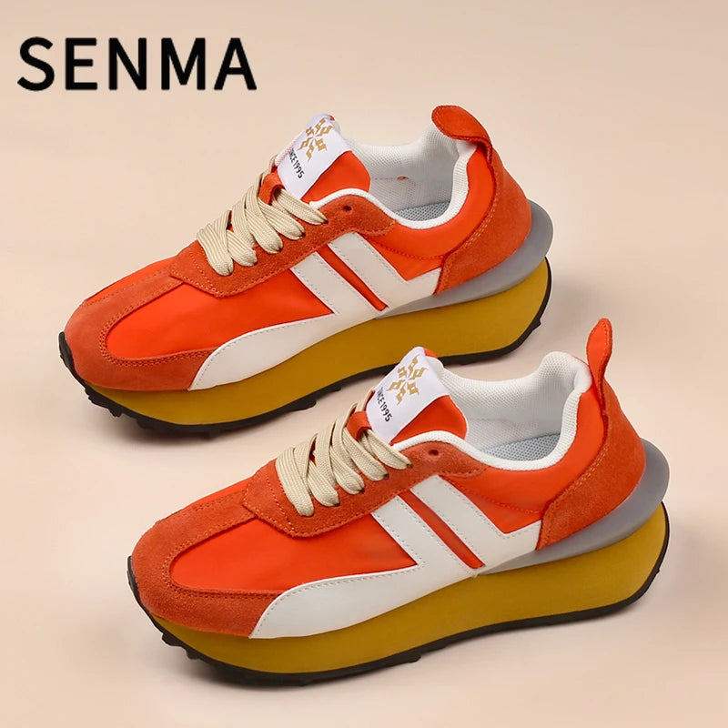 SENMA Thick Soled Casual Shoes Couple's Skate Shoes Lightweight Women's Sports Shoes Men's Sneakers Tennis shoes Running Shoes
