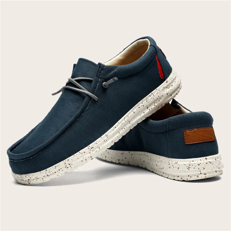 Chaussures décontractées pour hommes, grandes tailles 40-48, baskets plates d'extérieur pour hommes, chaussures bateau légères, mocassins de conduite, chaussures respirantes en toile pour hommes