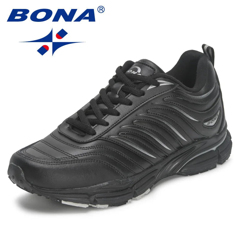 BONA New Arrival Classics Style Men  Lace Up Sport Shoes Men Outdoor Jogging Walking Athletic Shoes Male Fo  Running Shoesr  Ret