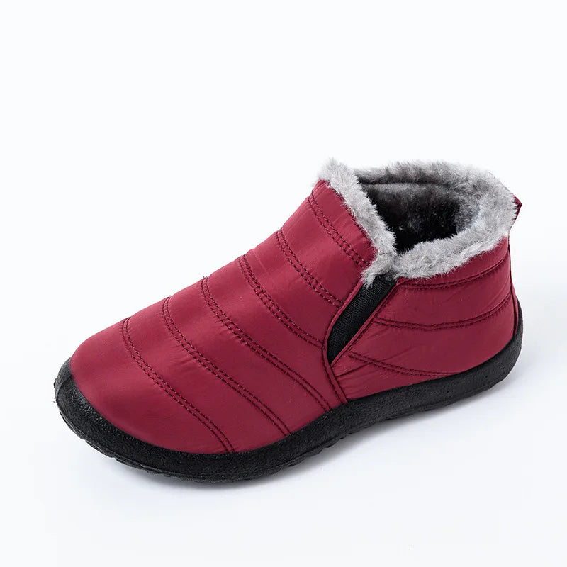 WOIZGIC Waterproof Snow Female Mother Women's Shoes Platform Ankle Boots Winter Autumn Plush Fur Warm Non-Slip Soft Botas Mujer
