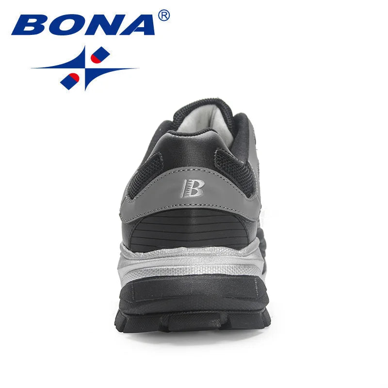 BONA  New Designers Breathable Road Running Shoes Casual Shoes Man Athletic Walking Footwea Men Outdoor Jogging r Mansculino