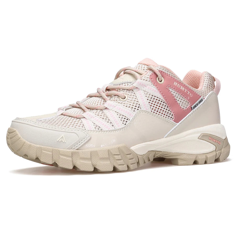 HUMTTO Women's Sports Shoes Summer Breathable Hiking Shoes Non-slip Luxury Designer Outdoor Rubber Trekking Sneakers for Women