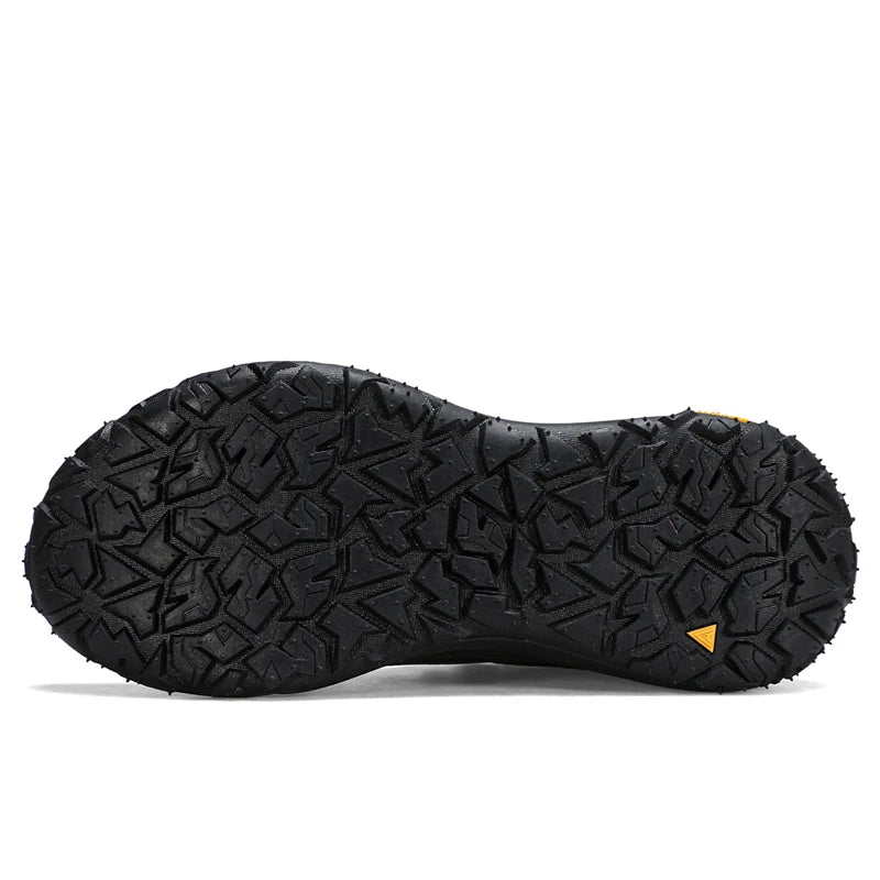 HUMTTO Chaussures de randonnée respirantes pour hommes, chaussures de sport d'extérieur antidérapantes pour hommes, baskets de marche de sécurité en cuir pour hommes