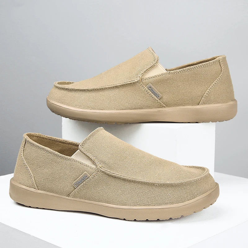 Baskets tendance en toile respirantes pour homme, chaussures de marche et de conduite confortables, chaussures plates décontractées pour l'extérieur
