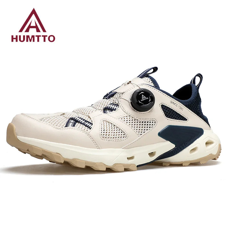 HUMTTO Chaussures de sport d'extérieur pour hommes, chaussures de randonnée antidérapantes, baskets de marche à séchage rapide pour hommes, baskets de trekking respirantes