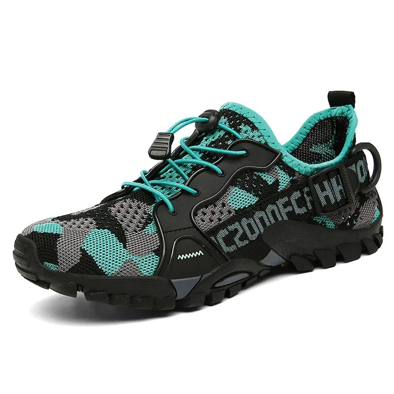 Plus Big Size 50 51 52 53 Mens Non-leather Casual Mesh Shoes Summer Breathable River Tracing Water Shoes Outdoor Hiking Trekking