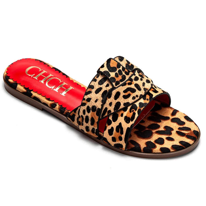 Women's Slippers PU Material Outdoor Flat Bottom Beach Tourism Summer Women's Slippers luxury brand 2024 summer