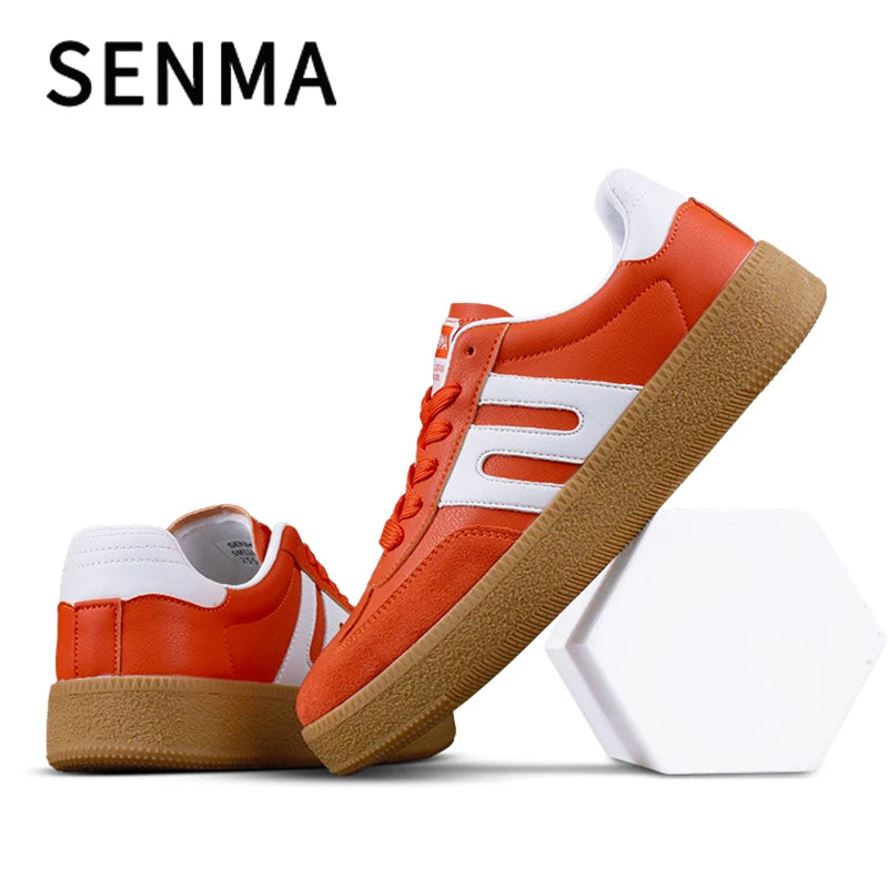 SENMA Women's & Men's Fashion Sneakers Vibration Height Increase Shoes Lightweight Comfortable Casual Skateboarding Walking Shoe