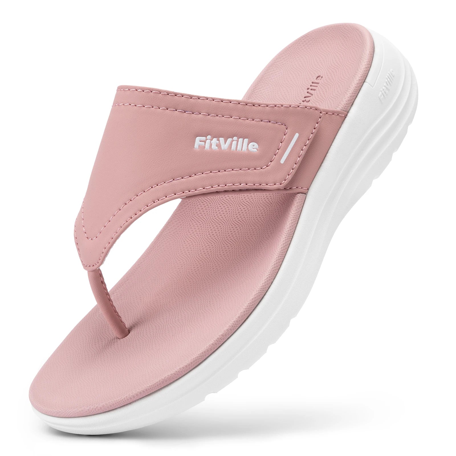 FitVille Women's Flip Flops Wide Width Comfortable and Adjustable Flip Flops for Women with Arch Support and Beach Non Slip