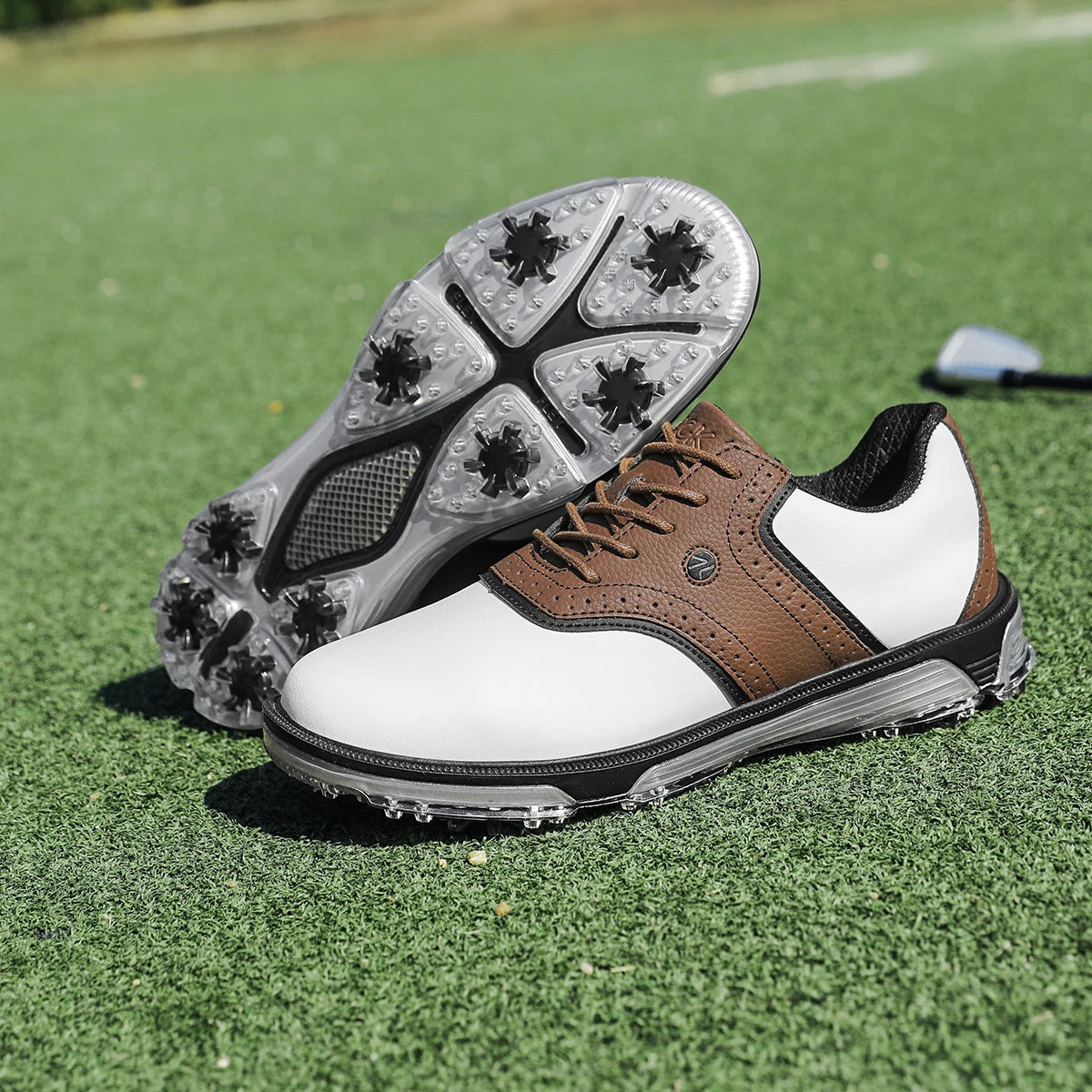 Golf Shoes waterproof Golfer Sport shoes Man Ankle Golf Sneaker supplies Golfing Shoes Non Slip Comfortable Walking Shoe white