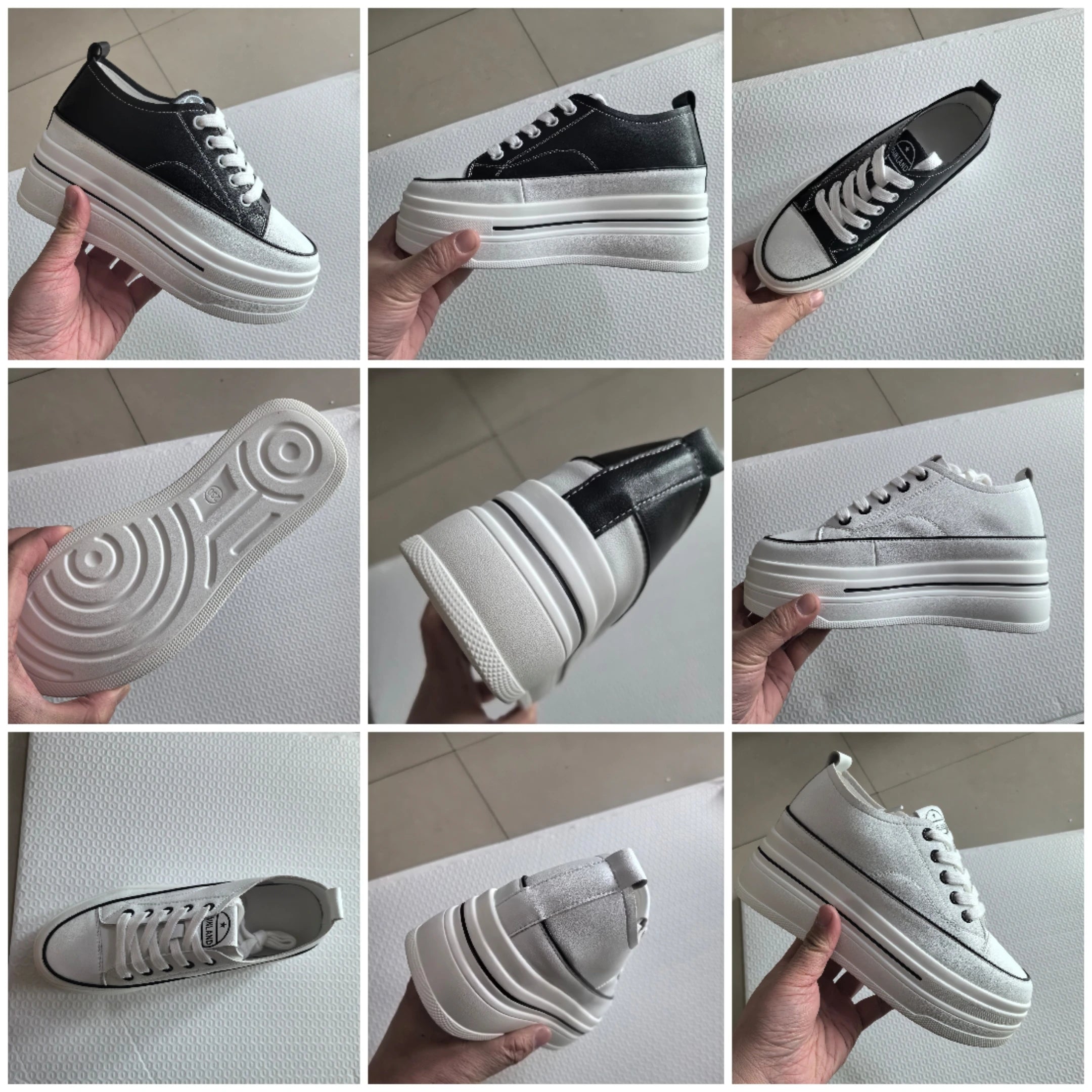 Fujin 8cm Genuine Leather Vulcanize Summer High Brand Comfy Spring Autumn Platform Vulcanize Women Chunky Sneaker Loafer Shoes