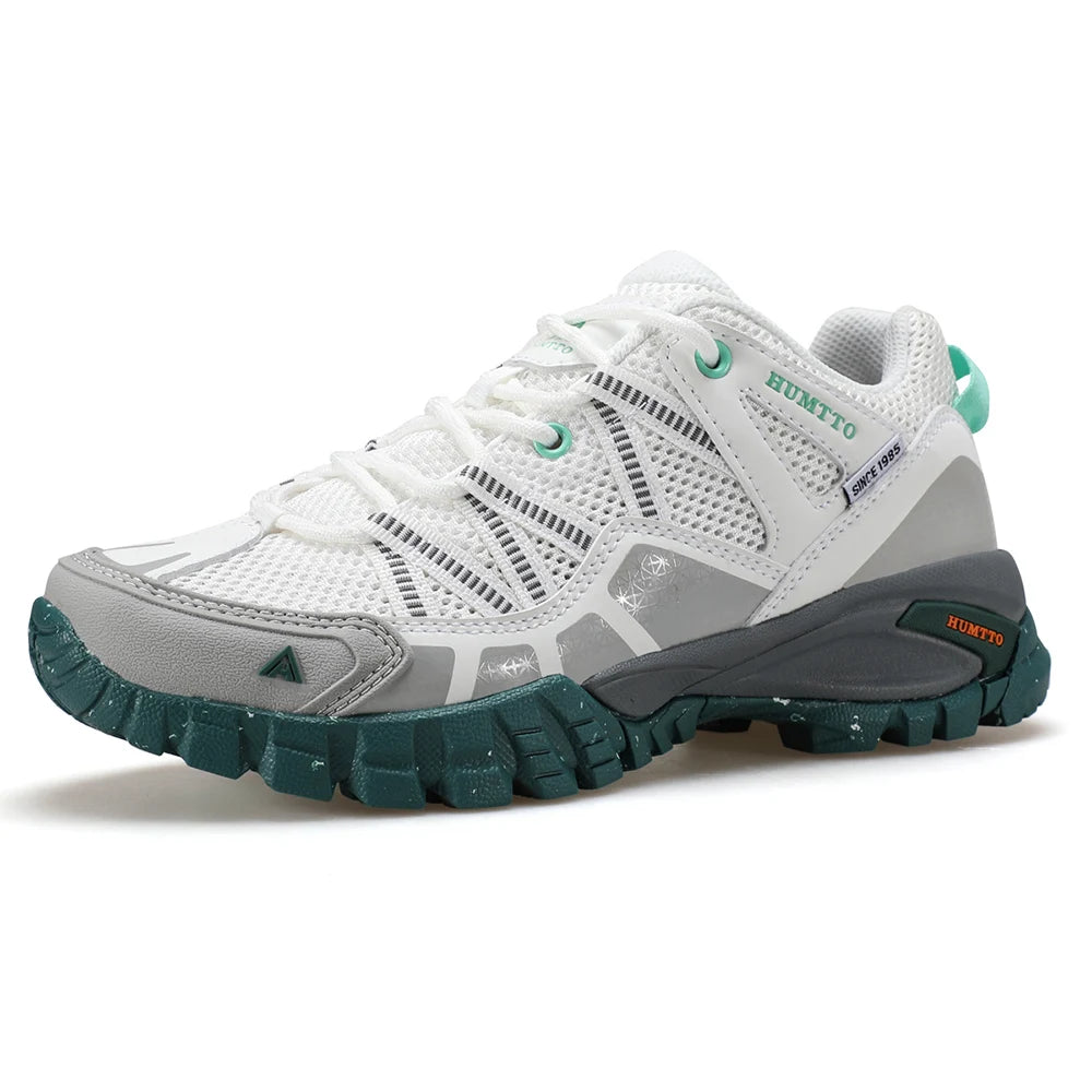 HUMTTO Women's Sports Shoes Summer Breathable Hiking Shoes Non-slip Luxury Designer Outdoor Rubber Trekking Sneakers for Women