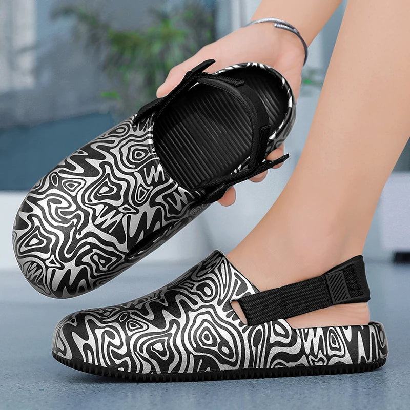 STRONGSHEN Men Sandals Camouflage EVA Slippers Garden Platform Sandals Summer Couple Sneakers Outdoor Flip Flops Home Clogs