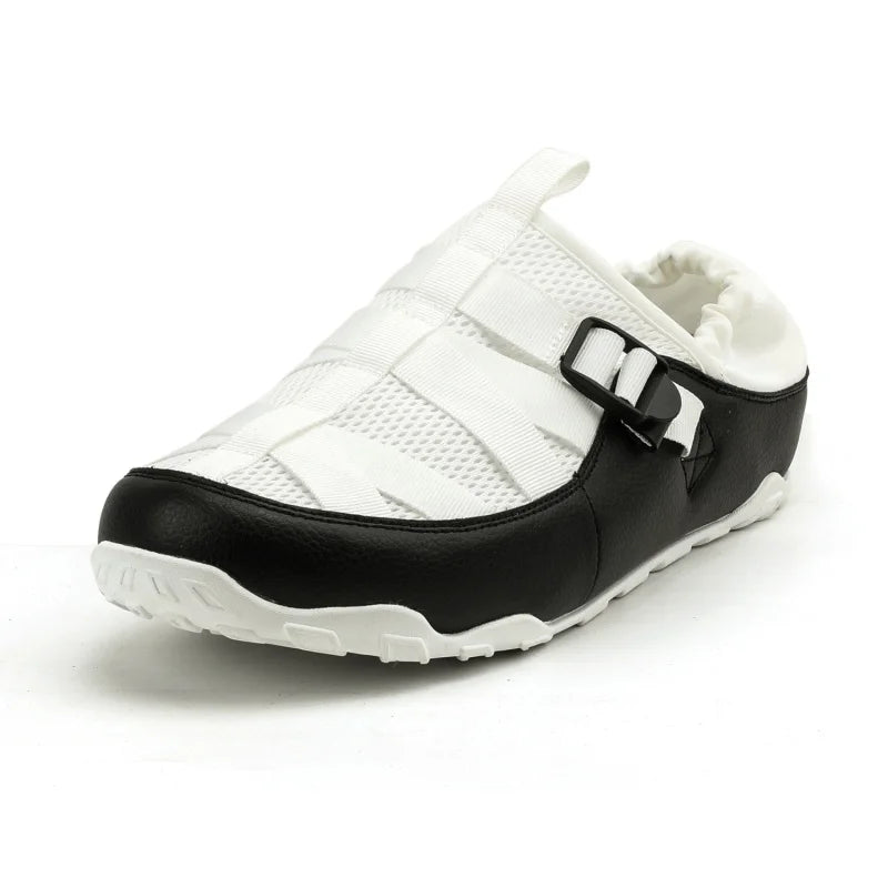 STRONGSHEN Men Casual Shoes Fashion Breathable Slippers Summer Half Slippers Non Slip Height Increase Shoes Classic Clogs Shoes