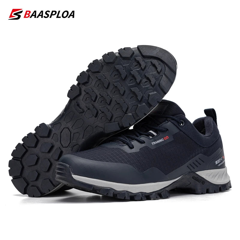 Baasploa Man Non-slip Sneakers Wear-Resistant Hiking Shoes Men Outdoor Waterproof Sneaker Light Male Walking Shoes
