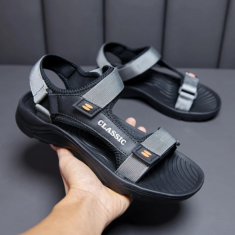 Sandales de haute qualité pour hommes, sandales de plage confortables, chaussures décontractées, légères, été, grande taille, sandales romaines confortables
