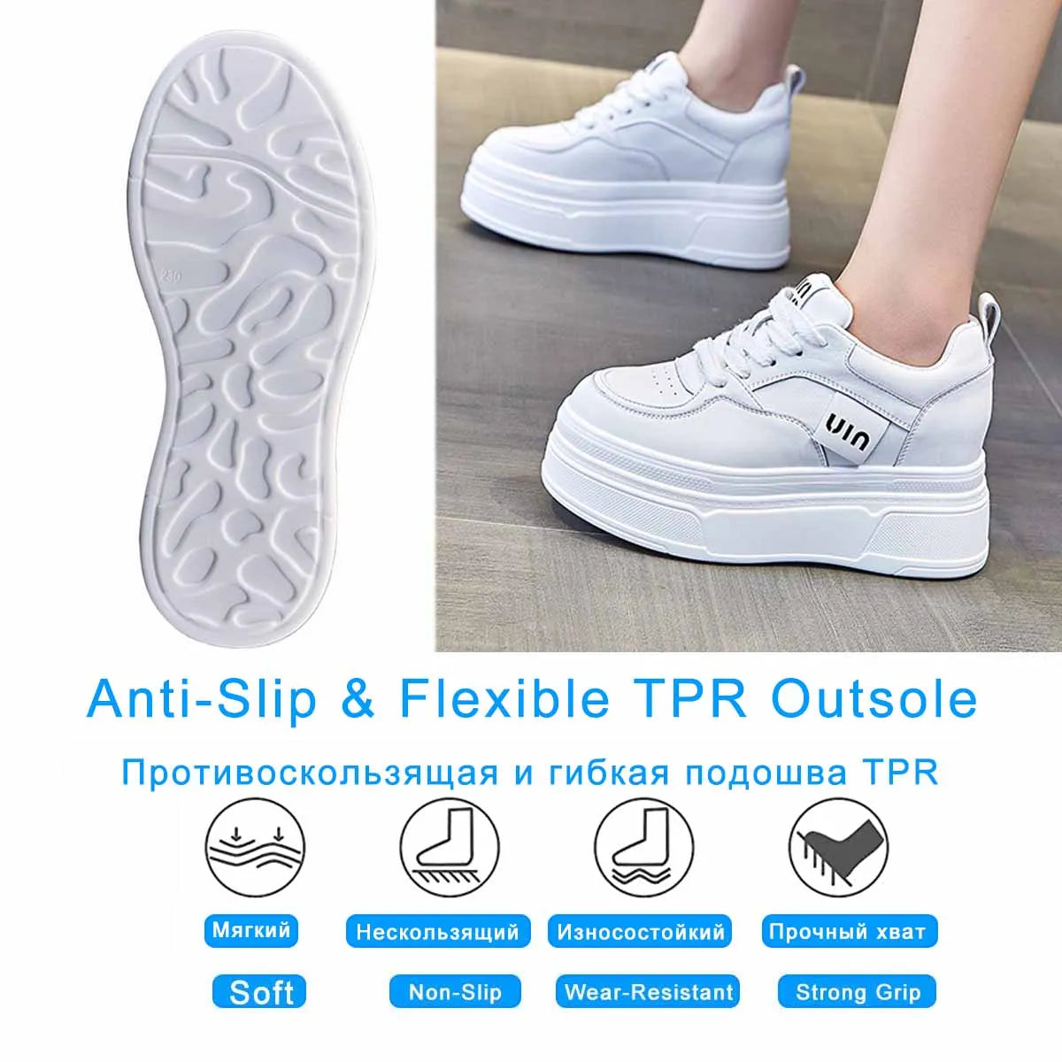 Fujin 9cm Genuine Leather Women Spring Platform Wedge Autumn Sneakers Chunky Comfy Shoes Heels Women Fashion Breathable Ladies