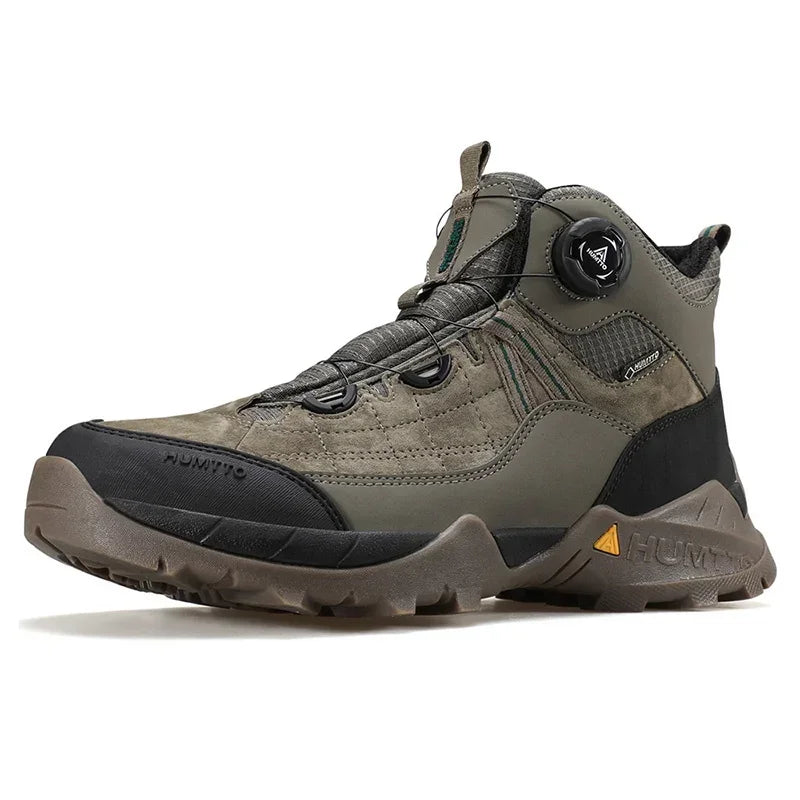 HUMTTO Breathable Trekking Boots Genuine Leather Hiking Shoes for Men Outdoor Men's Sports Shoes Non-slip Winter Safety Sneakers