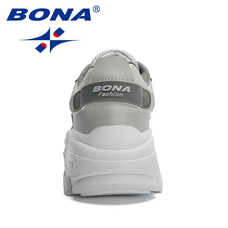 BONA 2023 New Designers  Breathable Walking Shoes Women Lace Up Platform Sneakers Ladies Leisure Feminino Casual Shoes