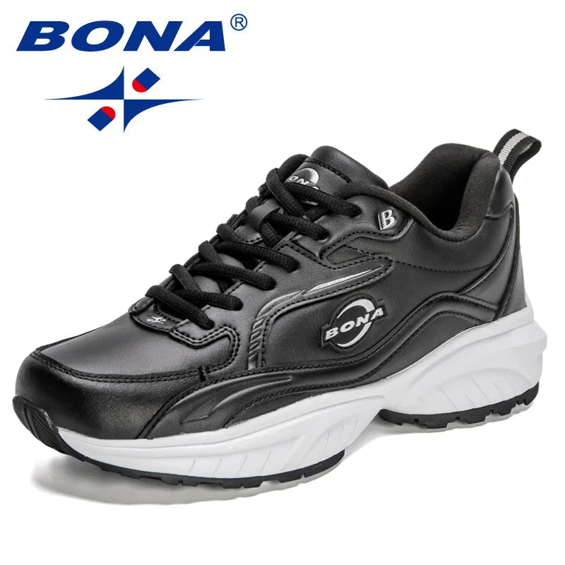 BONA 2023 New Male Running Shoesr Arrival Classics Style Men Lace Up Sport Shoes Men Outdoor Jogging Walking Athletic Shoes