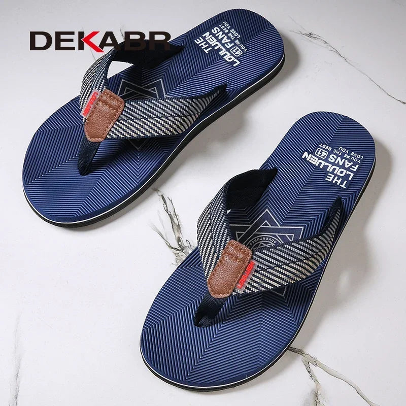 DEKABR Shoes Men Sandals Sandalias Hombre High Quality Comfortable Luxury Flip Flops Men Slippers Summer Sandalet New