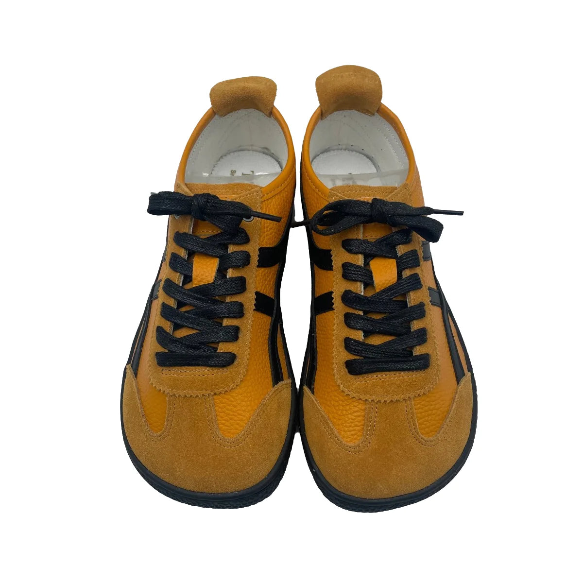 Tipsietoes Sprinng Autumn Genuine Leather Barefoot Sneaker Women Flat Soft Thin Out Sole Zero Drop Wider Toe Box Light Weight