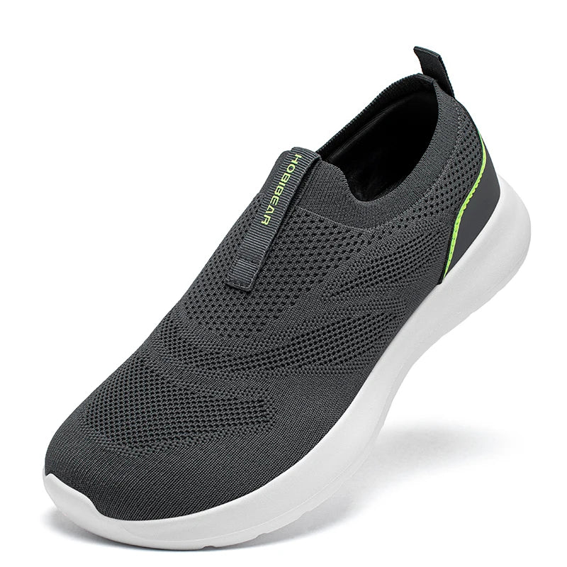 HOBIBEAR Unisex Running Shoes Wide Toe Comfortable Non Slip Sneakers Mesh Breathable Slip On Walking Shoes