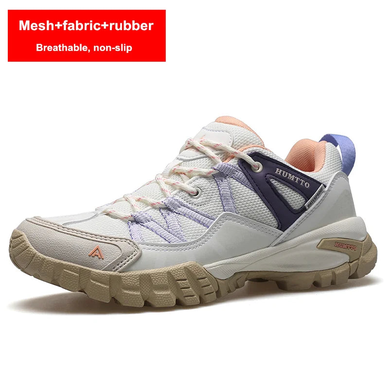 HUMTTO Waterproof Shoes for Women Outdoor Womens Hiking Shoes Luxury Designer Breathable Sports Trekking Climbing Sneakers Woman