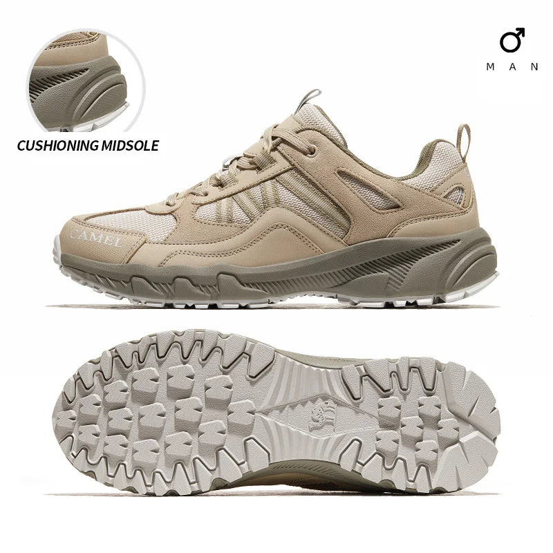 GOLDEN CMAEL Hiking Shoes Men Waterproof Non-slip Trail Sports Running Male Sneakers Wear-resistant Trekking Shoes for Men 2023