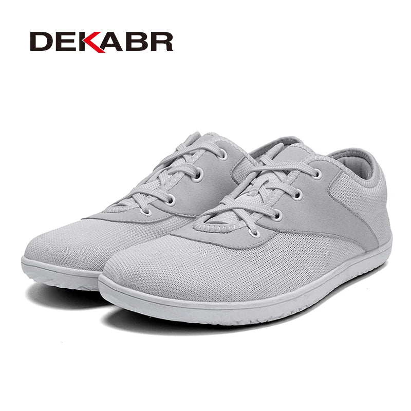 DEKABR New Couple Shoes New Style Flying Weaving Breathable Basic Lace Up Pedaling Lazy Summer Casual Sneakers