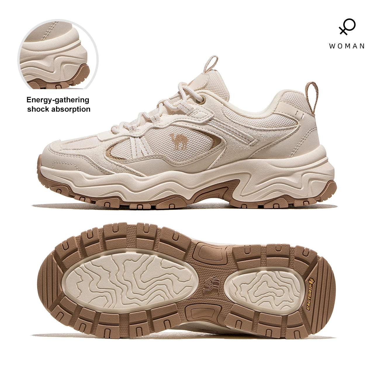 GOLDEN CAMEL Outdoor Hiking Shoes Women and Men Sneakers Thick Sole Heightening Wear-resistant Trekking Sports Shoes for Men