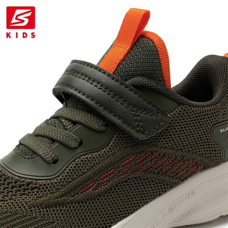 Baasploa Children Sports Shoes New Casual Lightweight Mesh Breathable Sneakers Kids Outdoors Comfortable Non-Slip Running S