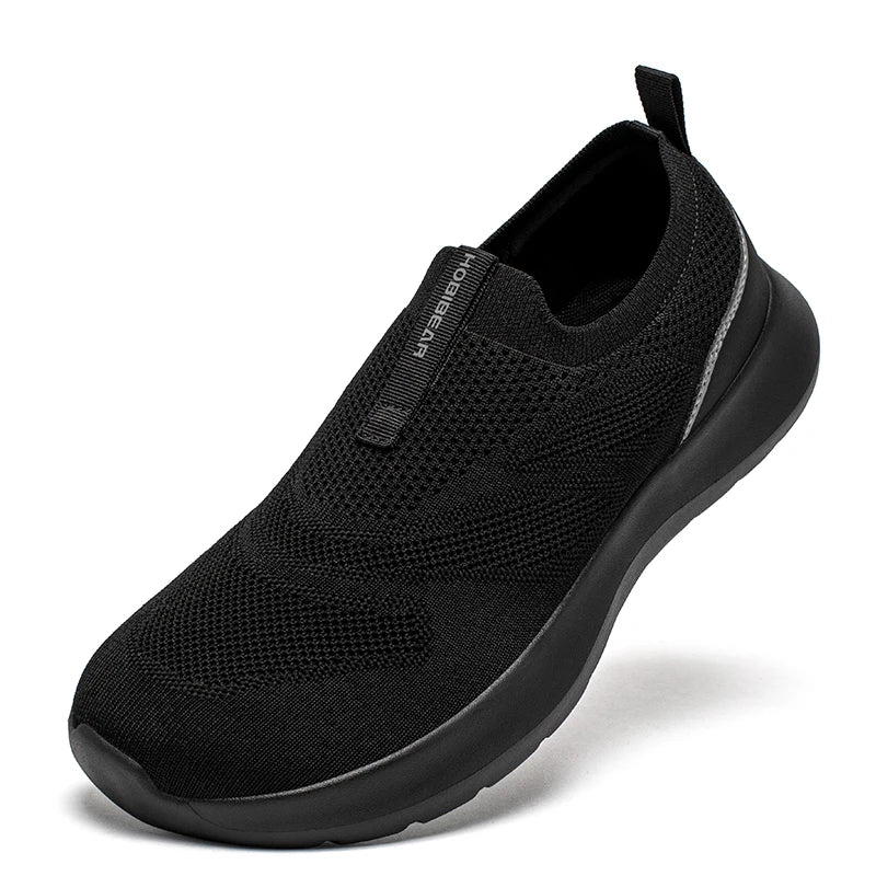 HOBIBEAR Unisex Running Shoes Wide Toe Comfortable Non Slip Sneakers Mesh Breathable Slip On Walking Shoes