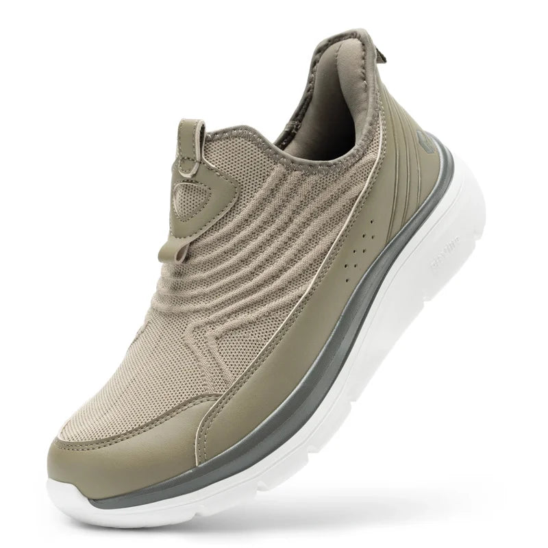 Fitville Wide Men'S Slip-On Running Shoes Lightweight Breathable Outdoor Casual Sports Walking Shoes Sneakers For Swollen Feet