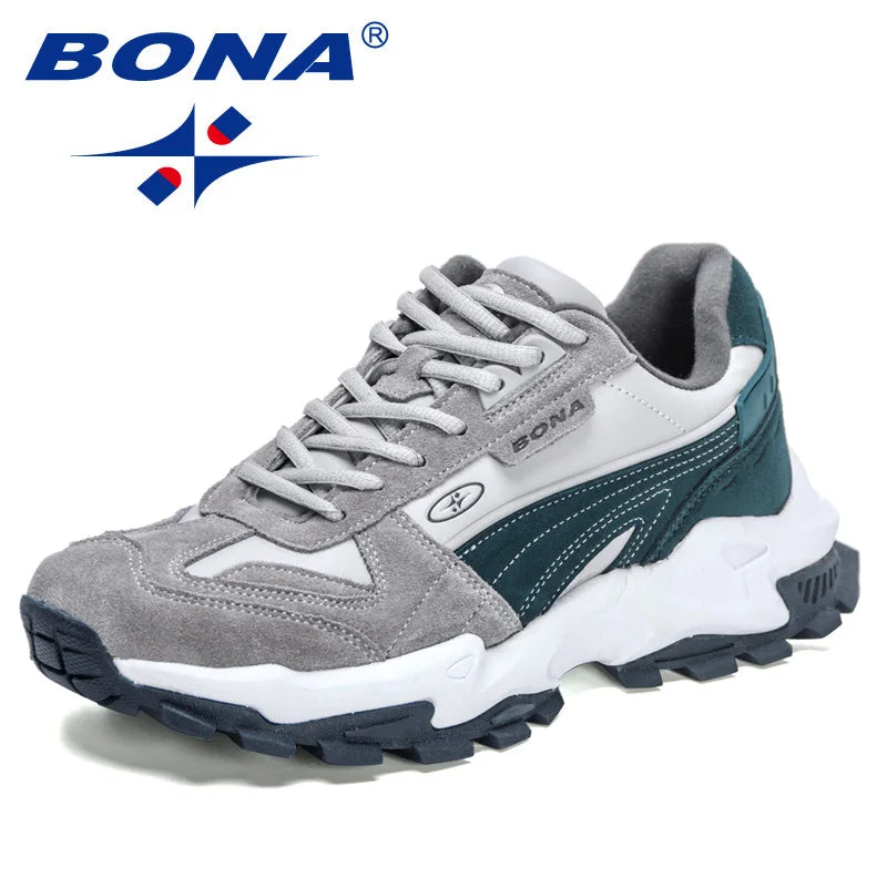 BONA 2023 New Designers Athletic Breathable Footwear Running Shoes Men Comfortable Sneakers  Man Zapatillas Walking Jogging Shoe