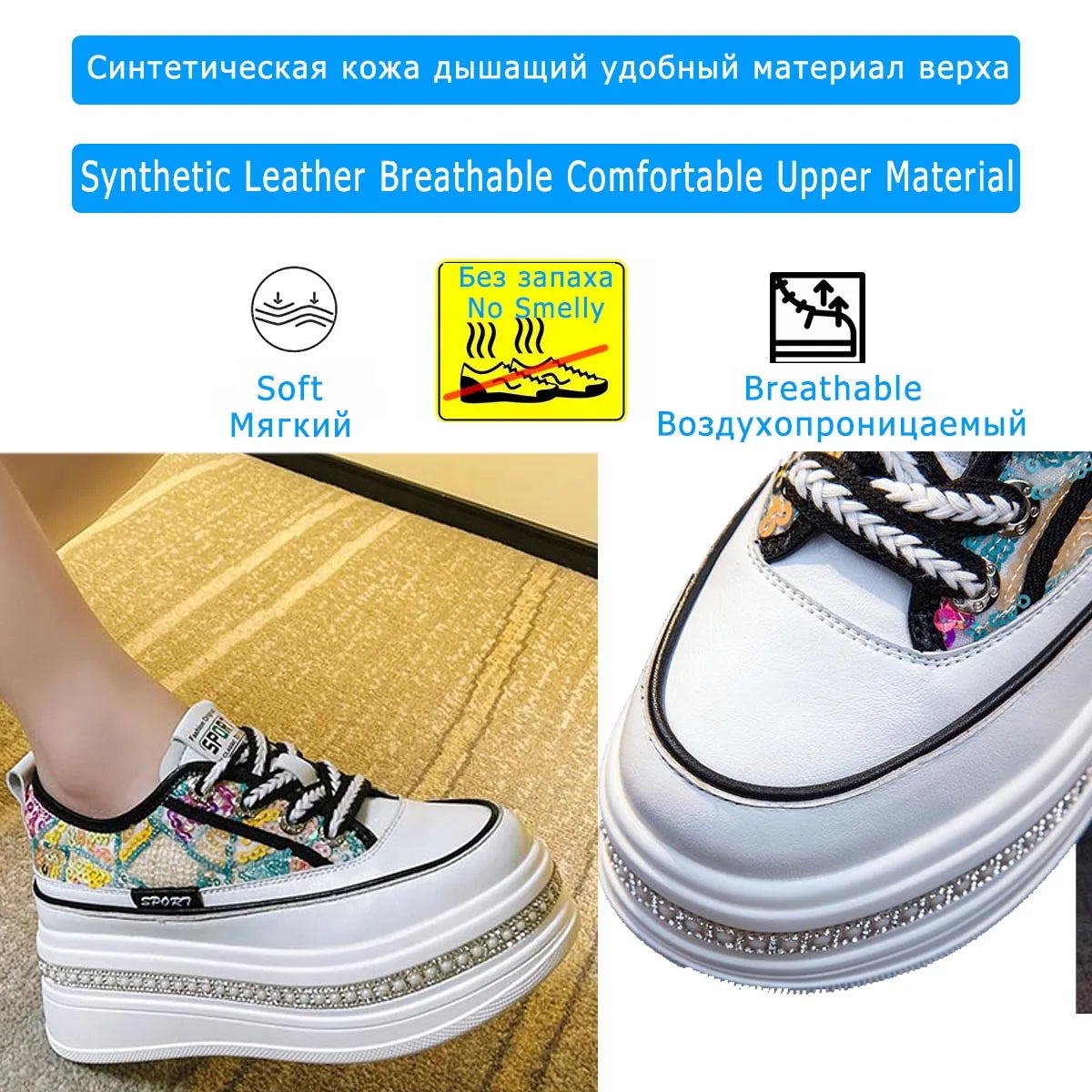 Fujin 8cm Women Sandals Platform Wedge Summer Shoes Air Mesh Sneaker Shoes Mules Shoes Sandals Slides Women Slippers Breathable