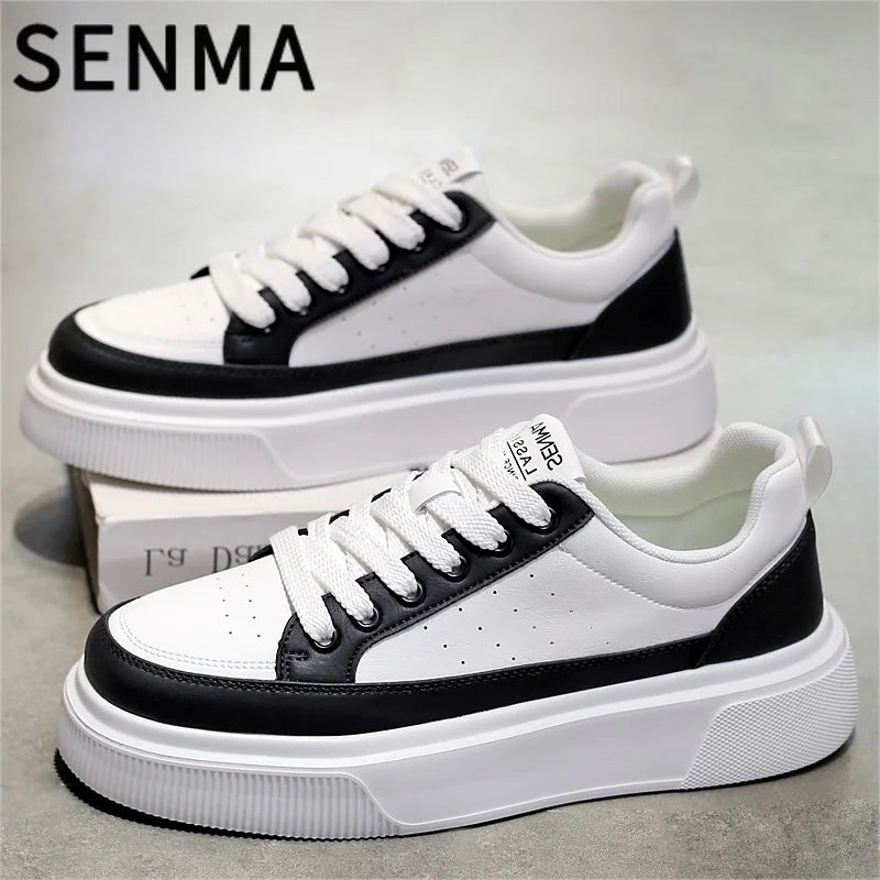 SENMA Men's Shoes 2025 Breathable Sports Shoes Luxury Men's Sneakers Youth Casual Versatile Pure White Board Shoes Tennis shoes